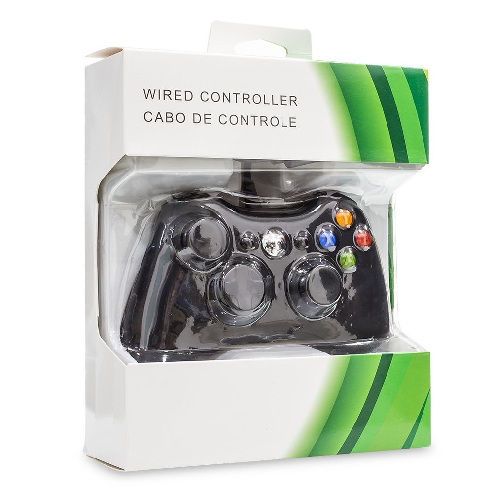 Controle Joystick Xbox 360 c/ Fio com Preço Imbatível - SempreTech