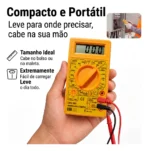 Multímetro Digital Portátil 830D Amarelo com Bip Sonoro e Pontas de Prova - Imagem 3