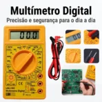 Multímetro Digital Portátil 830D Amarelo com Bip Sonoro e Pontas de Prova - Imagem 4