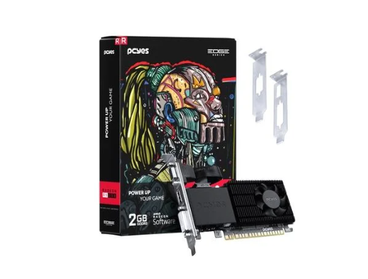 Placa de vídeo AMD R5 230 2GB, DDR3, 64bits, Perfil Baixo - Pcyes