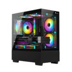 Gabinete Gamer Kyrios Micro Atx, 3 Fans, Preto - Mymax