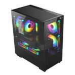 Gabinete Gamer Kyrios Micro Atx, 3 Fans, Preto - Mymax - Imagem 3