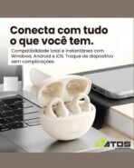 Fone de ouvido Bluetooth 5.4 Dot Earclip Lenovo LP25 + Capa de Tubarão - Imagem 8