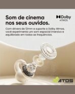 Fone de ouvido Bluetooth 5.4 Dot Earclip Lenovo LP25 + Capa de Tubarão - Imagem 5