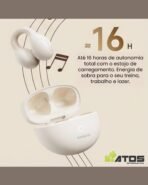 Fone de ouvido Bluetooth 5.4 Dot Earclip Lenovo LP25 + Capa de Tubarão - Imagem 7