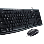 Kit Teclado e Mouse USB Com fio Mk200 Cinza Logitech