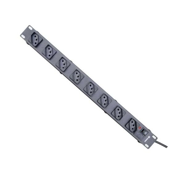 Régua Calha 10a 8 Tomadas, para Rack 19"