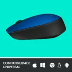 Mouse Sem Fio M170 Azul Logitech - Imagem 2