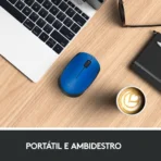 Mouse Sem Fio M170 Azul Logitech - Imagem 3