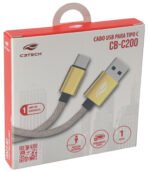 Cabo USB de Dados para Tipo C, 1 metro Cb-C200gd C3tech - Imagem 3