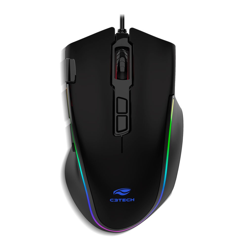 5913 Mouse Gamer USB Fury Mg-520bk C3Tech - Imagem 1