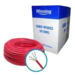 Cabo Rede/CFTV CAT6 Caixa 305m Vermelho