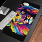 Mouse Pad Gamer Leão 70x35cm Borda Costurada MP-7035C Exbom - Imagem 4