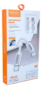 Cabo USB Dados C/C 120w 2M Kd-44 Kaidi - Imagem 4