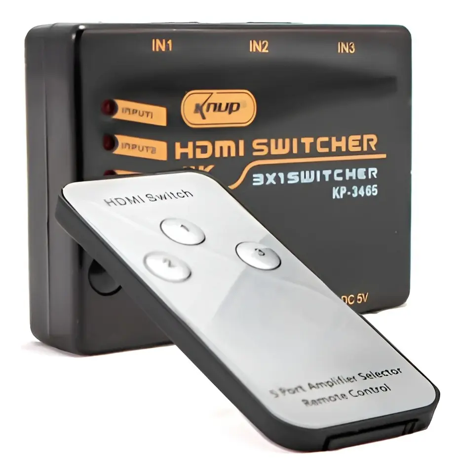 6027a Switch HDMI 3 Portas 4K Ultra HD Kp-3465 Knup - Imagem 1
