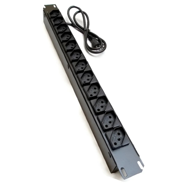 Régua Calha 12 Tomadas Rack 19 10A