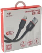 Cabo USB de Dados USB A para IOS 1 metro Cb-l100bk C3tech - Imagem 3