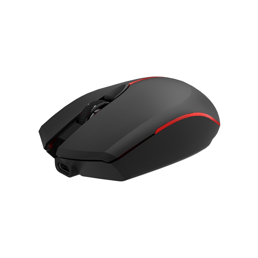 6075 Mouse Sem fio com Bluetooth Recarregável M-bt40bk C3Tech - Imagem 1