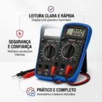 Multímetro Digital Portátil Exbom MD-200L com Iluminação LED e Apito Sonoro - Imagem 2